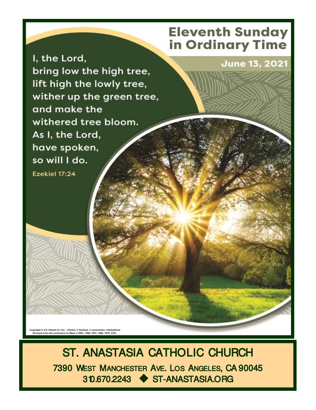 The Weekly Bulletin: 6/13/2021 - St. Anastasia Catholic Church | Los ...