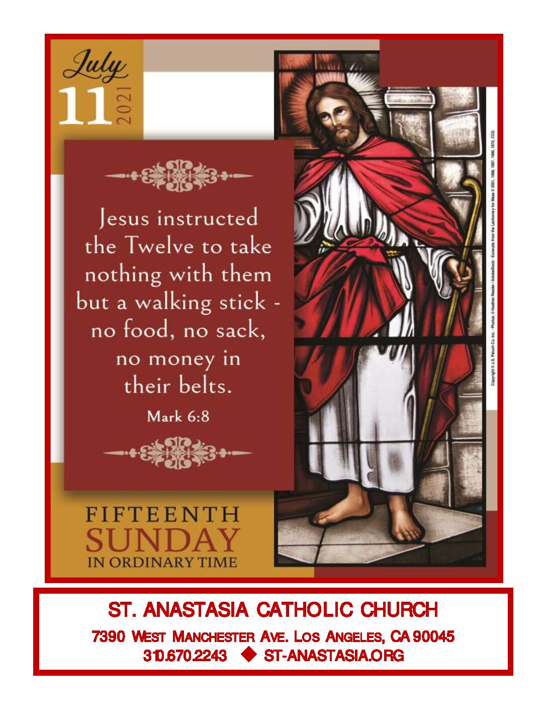 The Weekly Bulletin: 7/11/2021 - St. Anastasia Catholic Church | Los ...